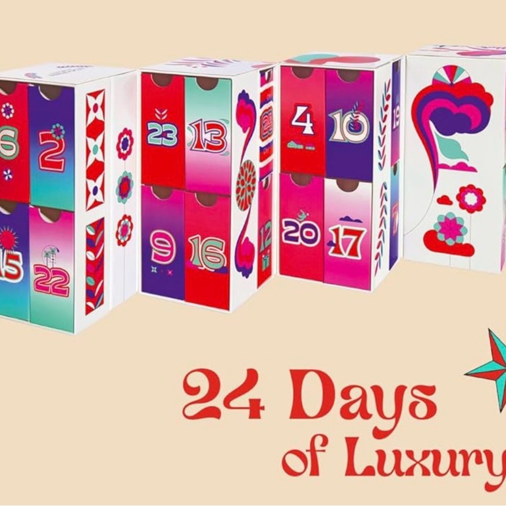 L'OCCITANE Pink, Red & Purple Illustrated Advent Calendar Gift Box - Picture 3 of 5